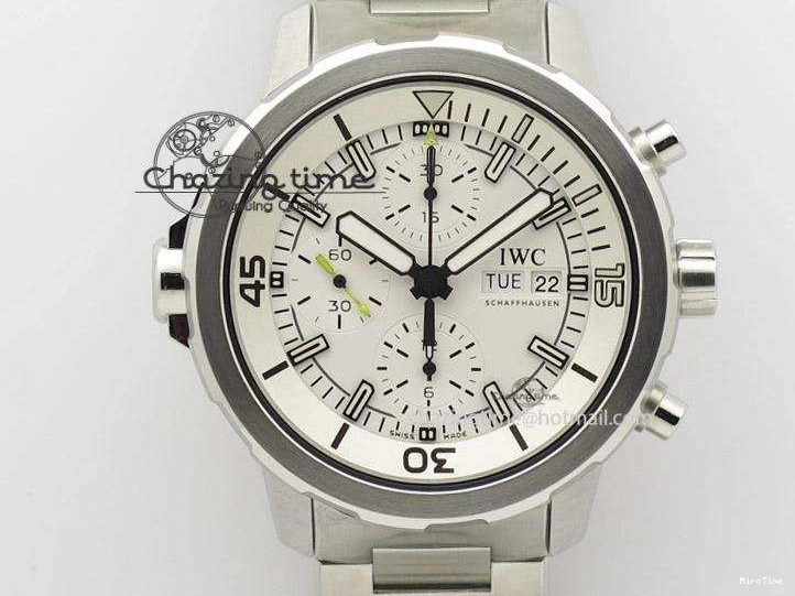 MIROTIME 0131 Versatile Aquatimer Chrono IW376803 V6F 1:1 Best Edition White Dial On SS Bracelet A 7359